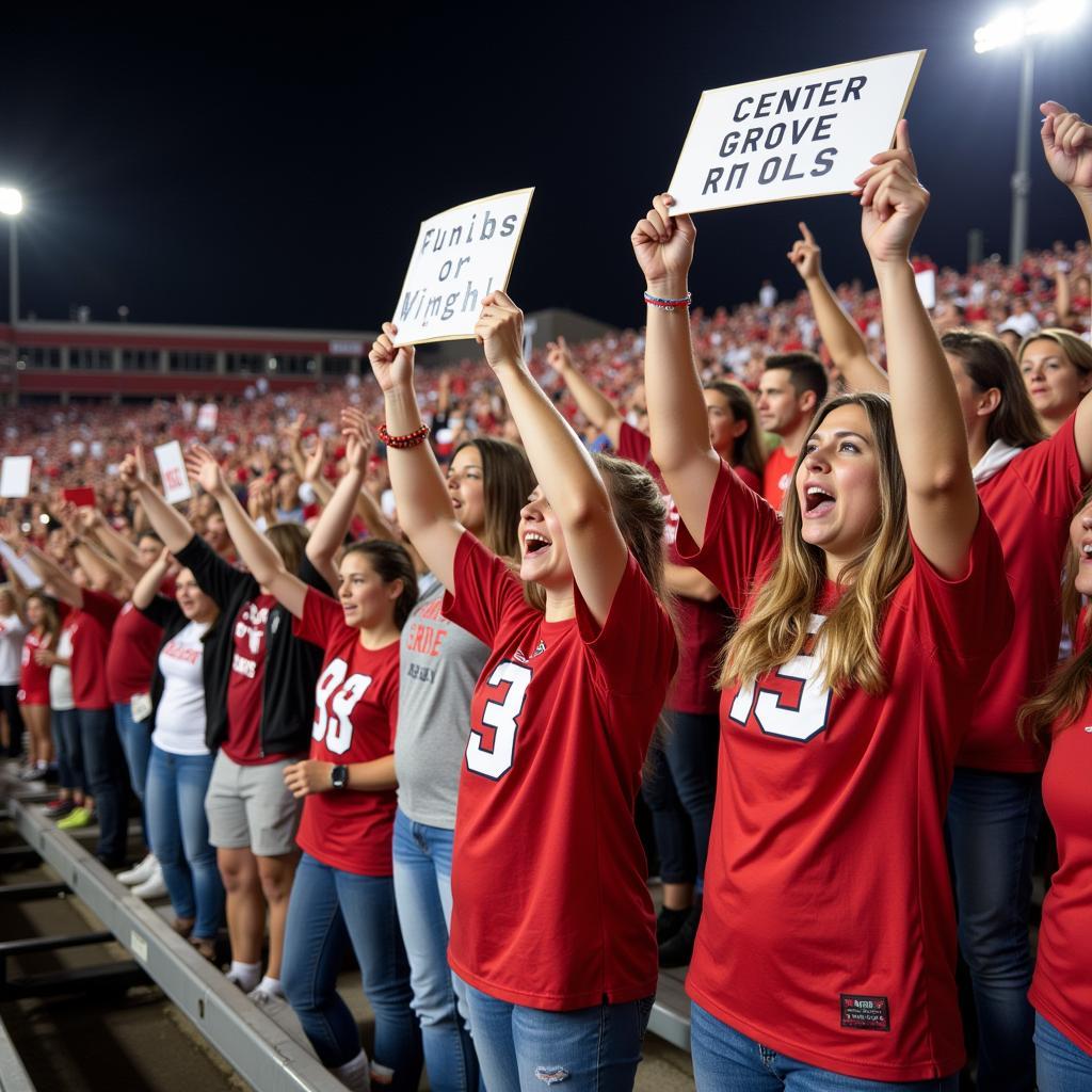 Center Grove Football Fans Cheering