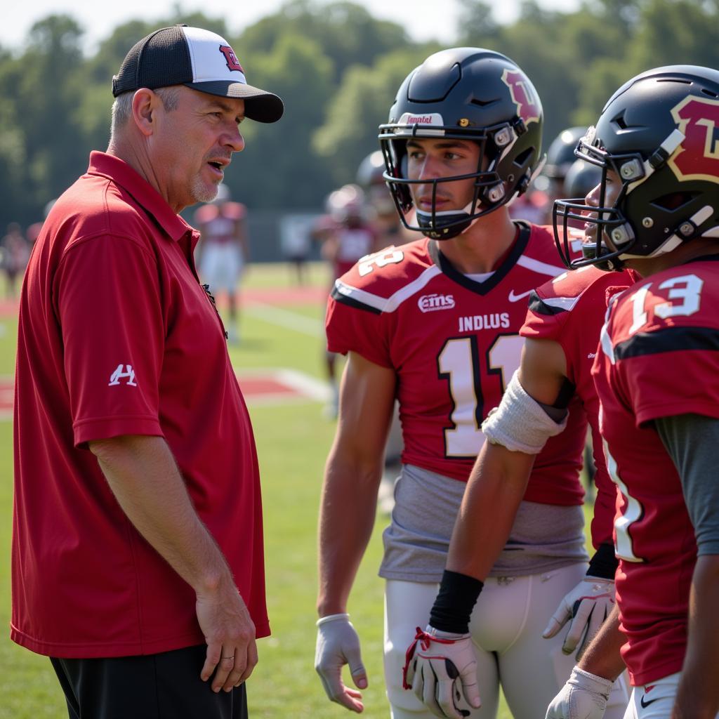 Chattooga Indians Coach Motivating the Team