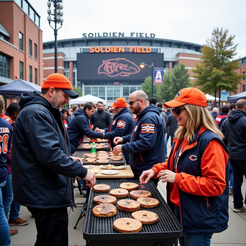 Chicago Bears Tailgate Party Before Monday Night Football