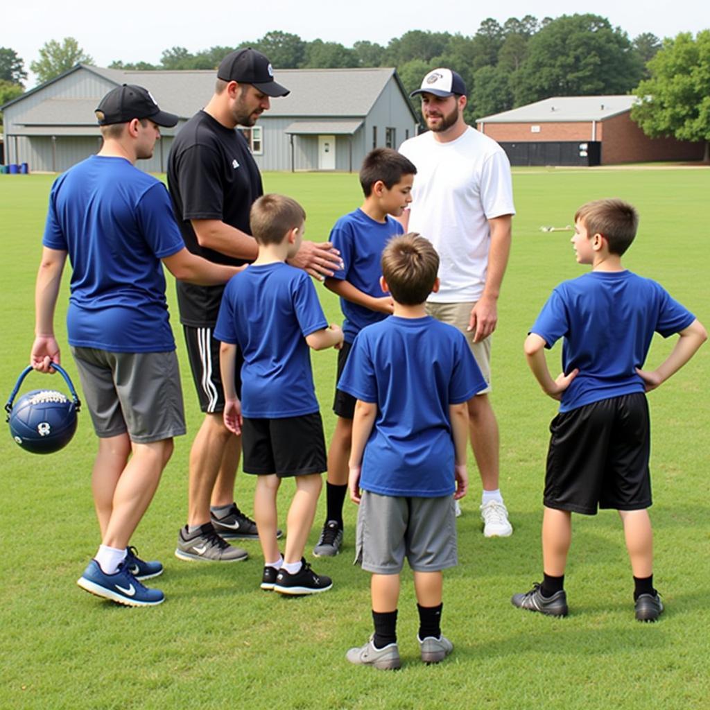 Young Athletes Participate in a Chilton County Youth Football Camp