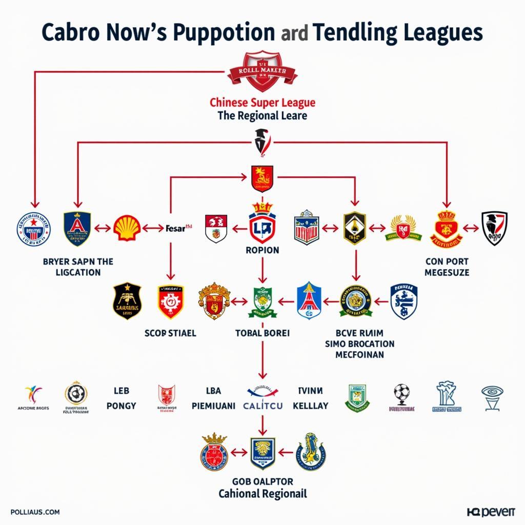 Chinese Football League Structure Explained: A diagram illustrating the different tiers of Chinese football.