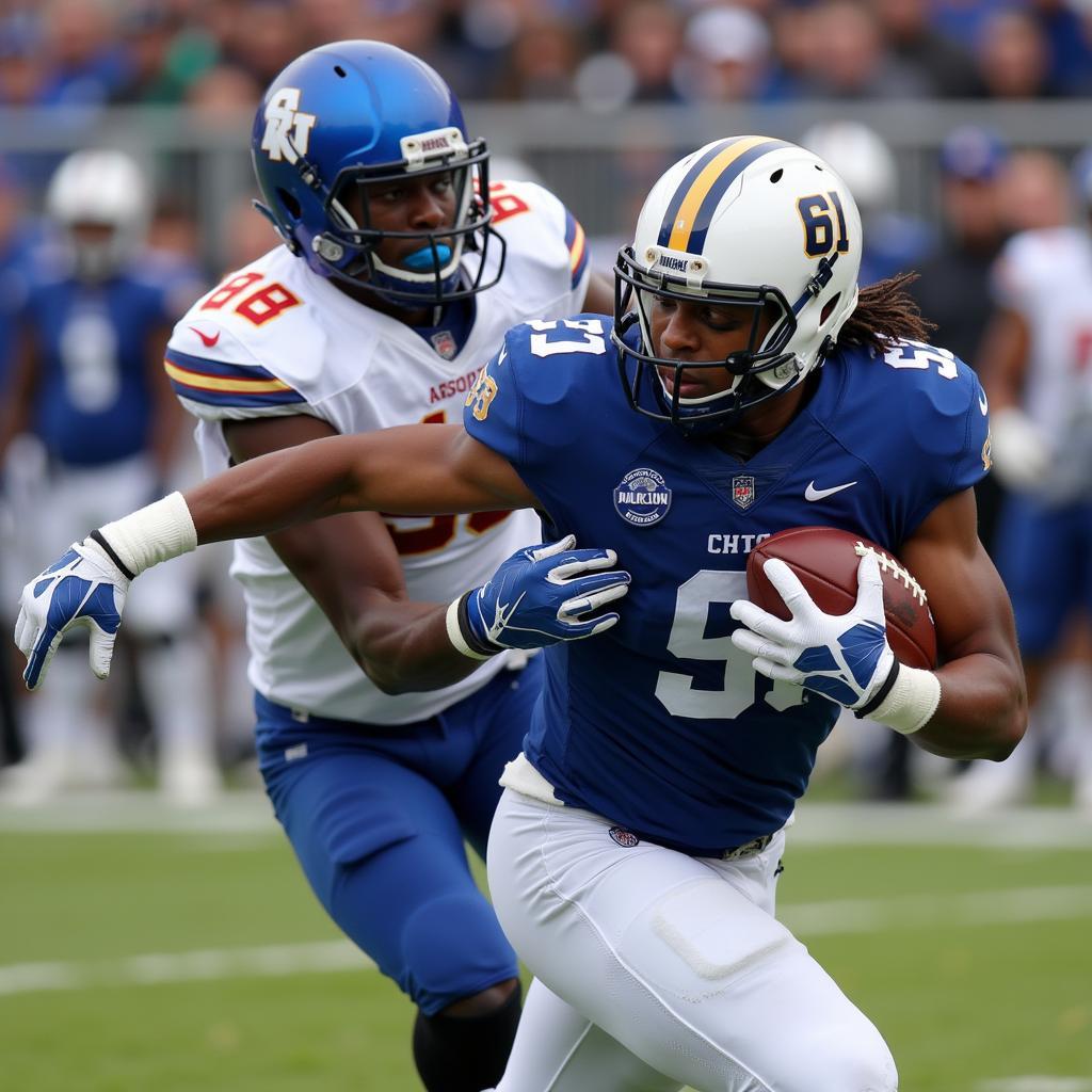 Chowan Football Player Making a Tackle