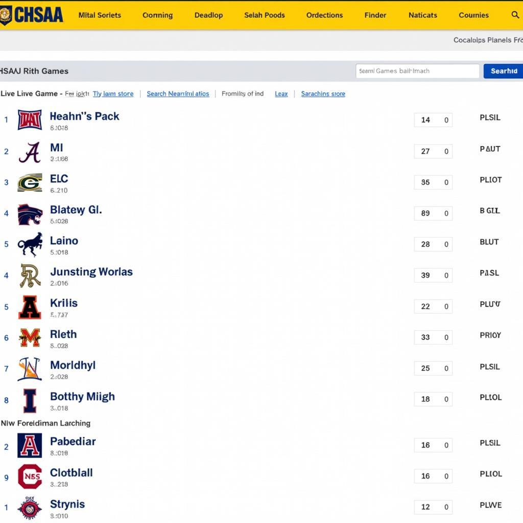 CHSAA Football Website Live Scores