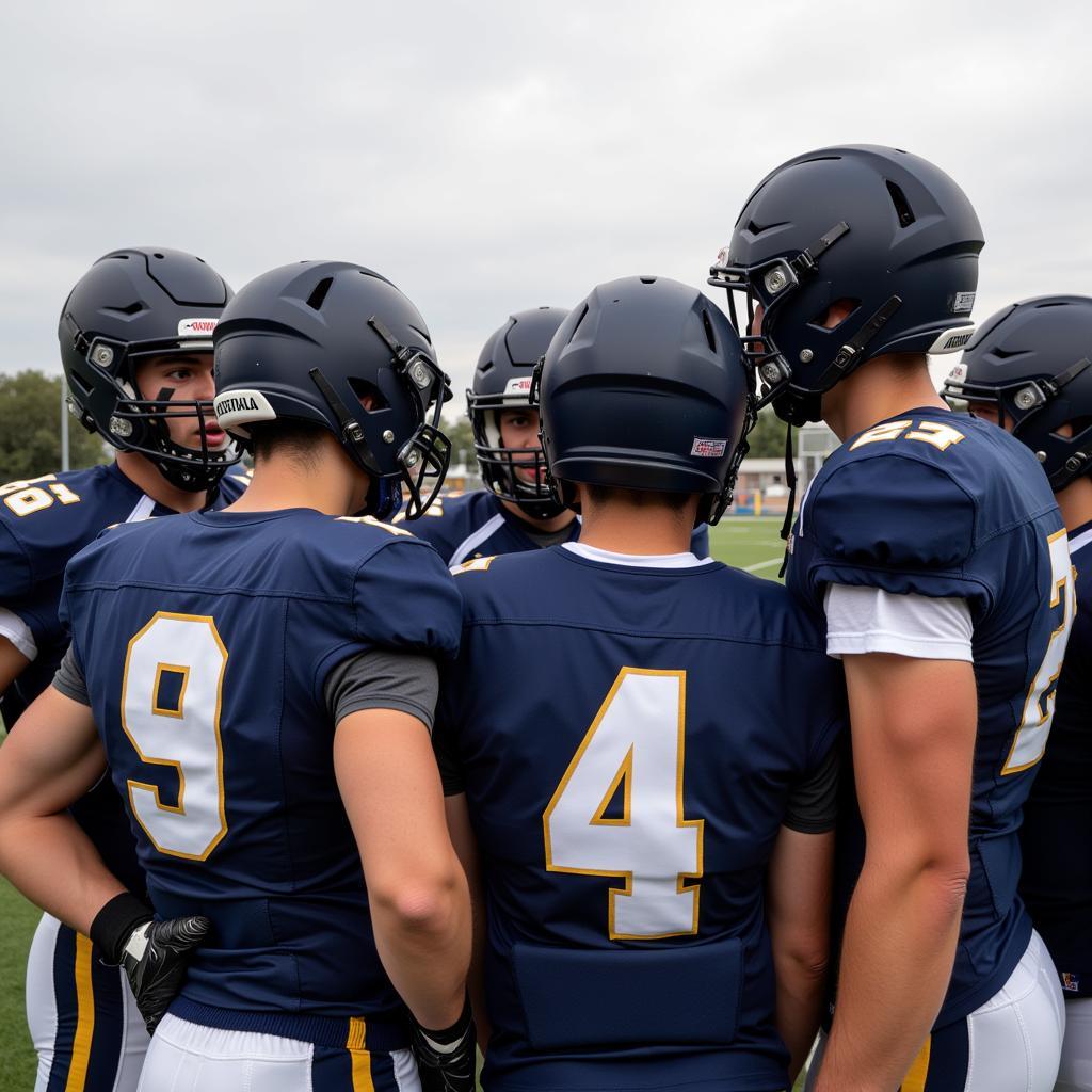 Cibola High School Football Team Huddle