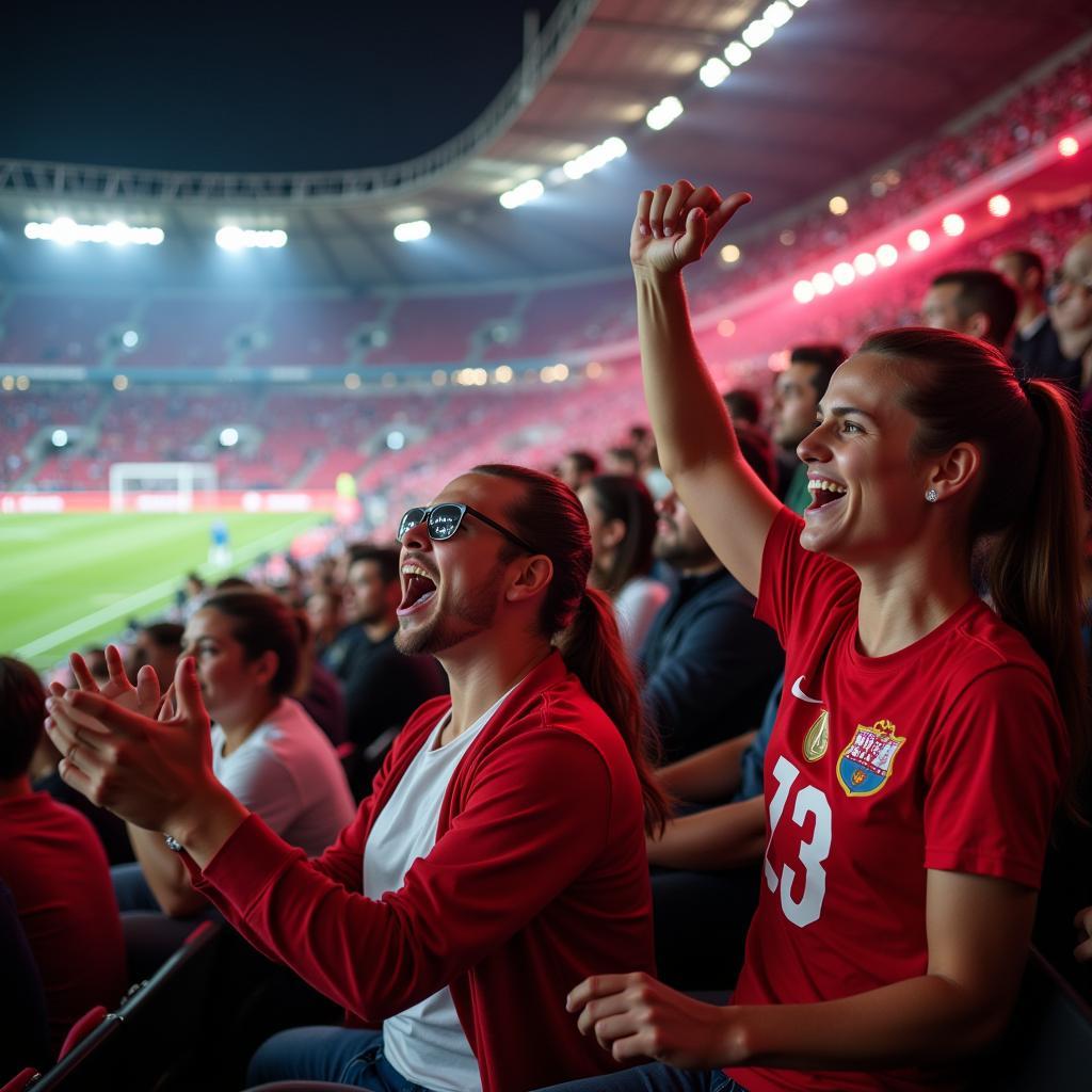 CIS Football Fans Cheering in the Stands