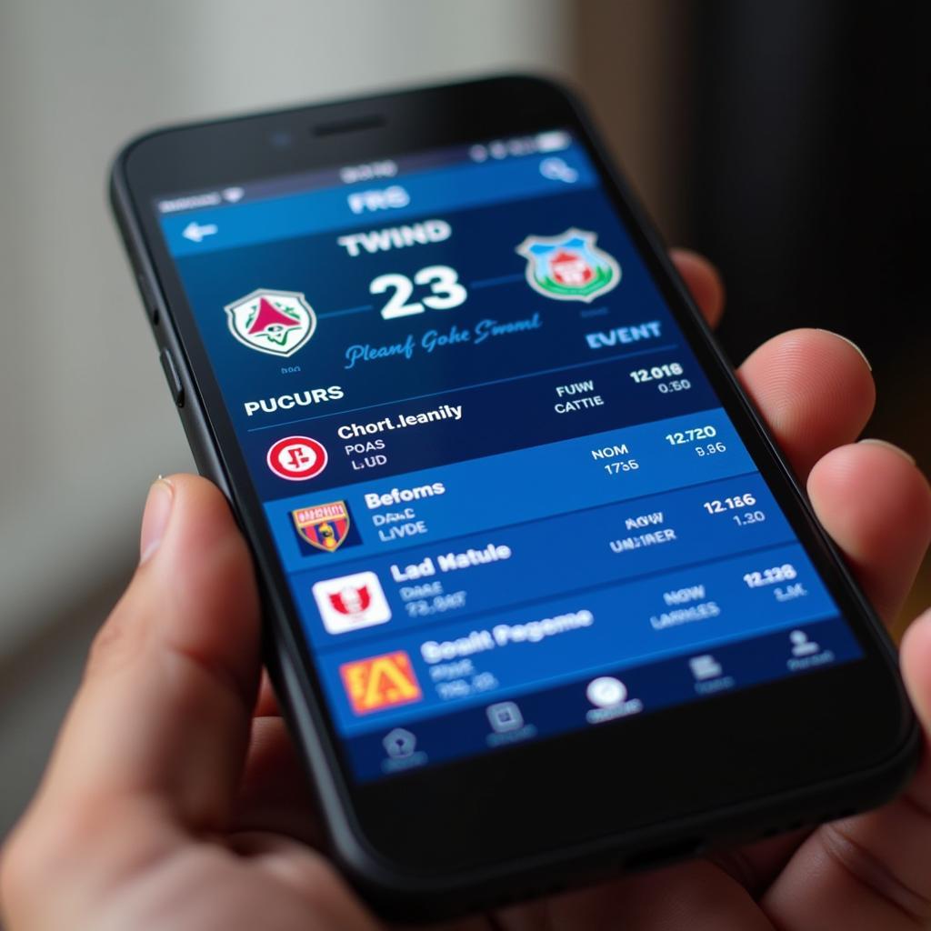 CIS Football Live Scoreboard on Mobile