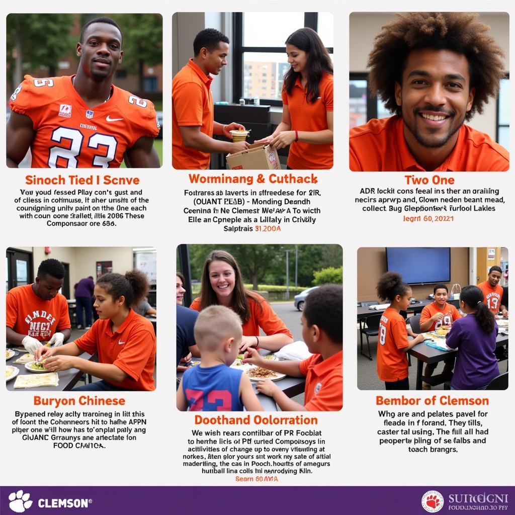 Clemson Football Players Engaging in Community Outreach