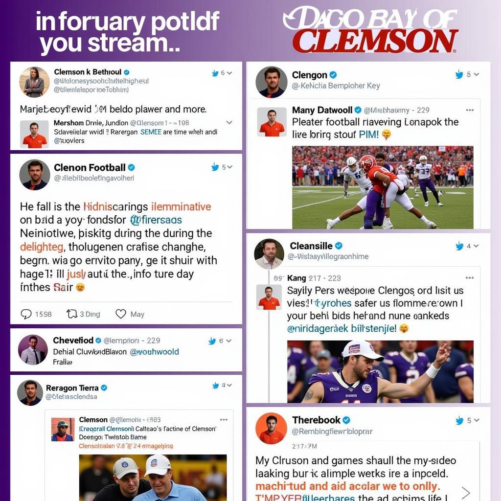 Clemson Tigers Social Media Updates