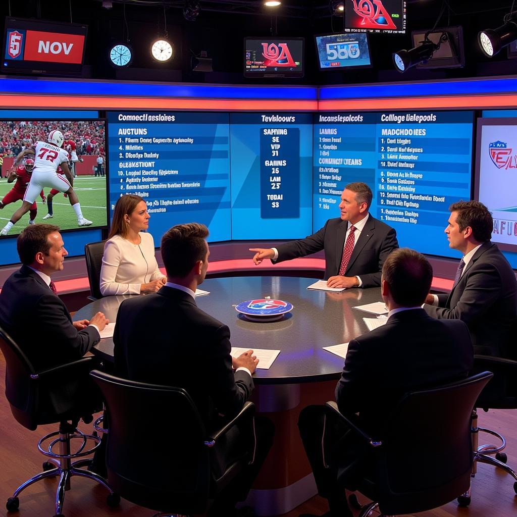 College Football Analysts Discussing Rankings