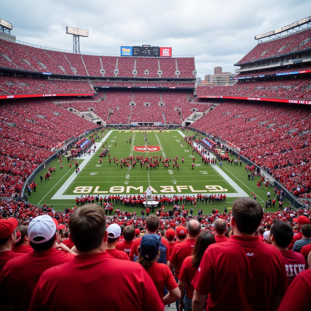 College Football Fans Singing Fight Song