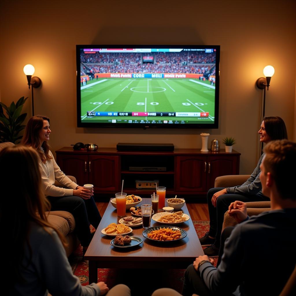 Ideal setup for watching college football live