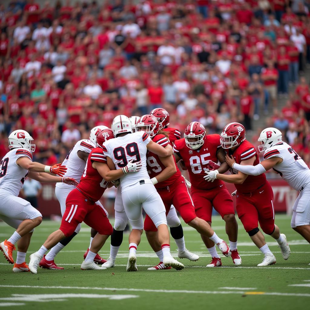 Coppell High School Football Team in Action