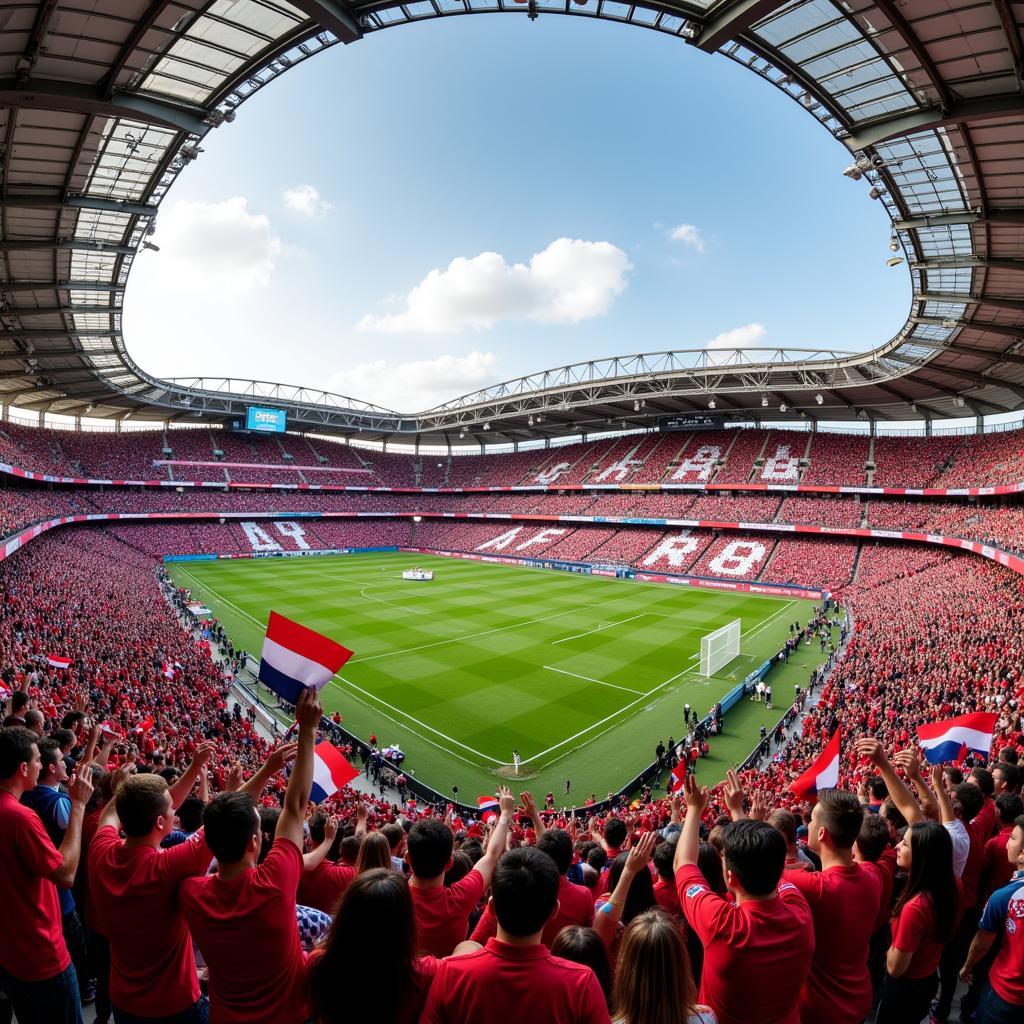 Croatia Fans in Stadium Cheering