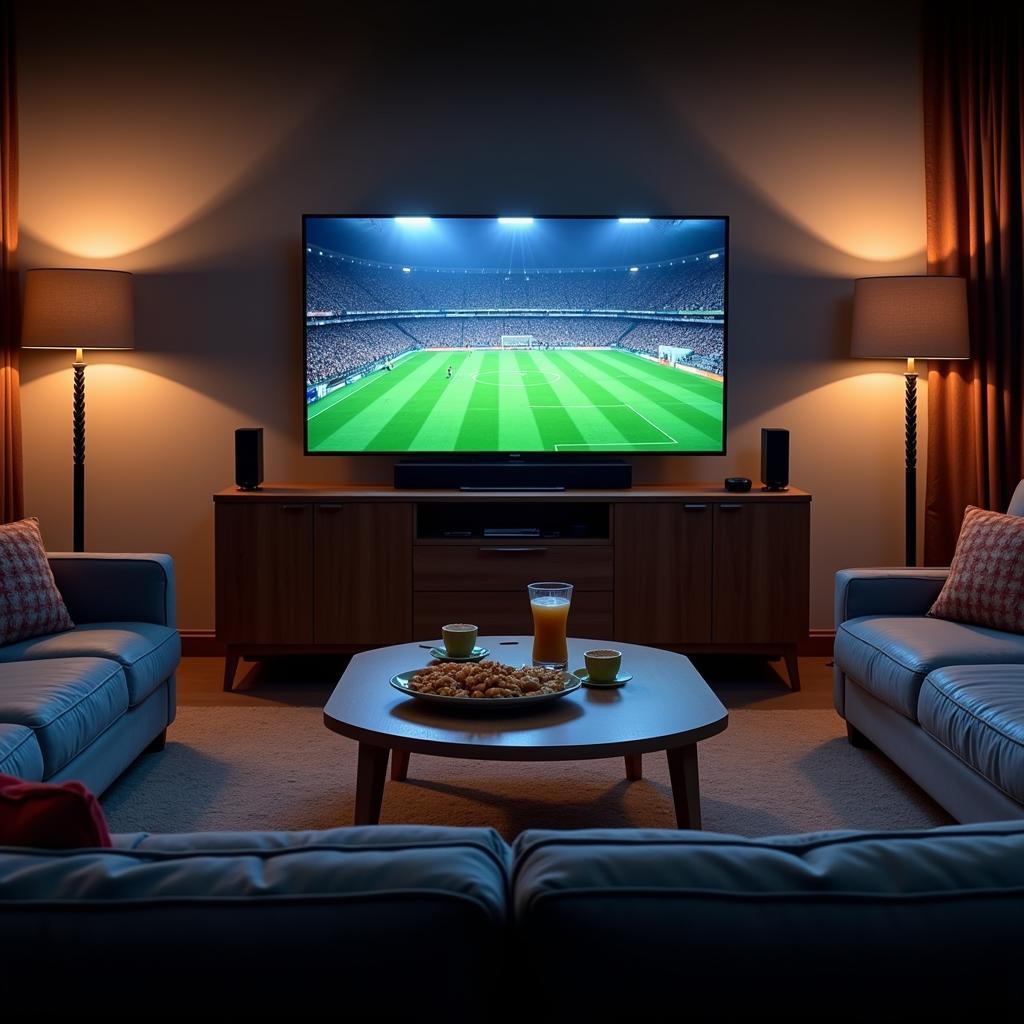 An immersive viewing setup for CTN TV live football