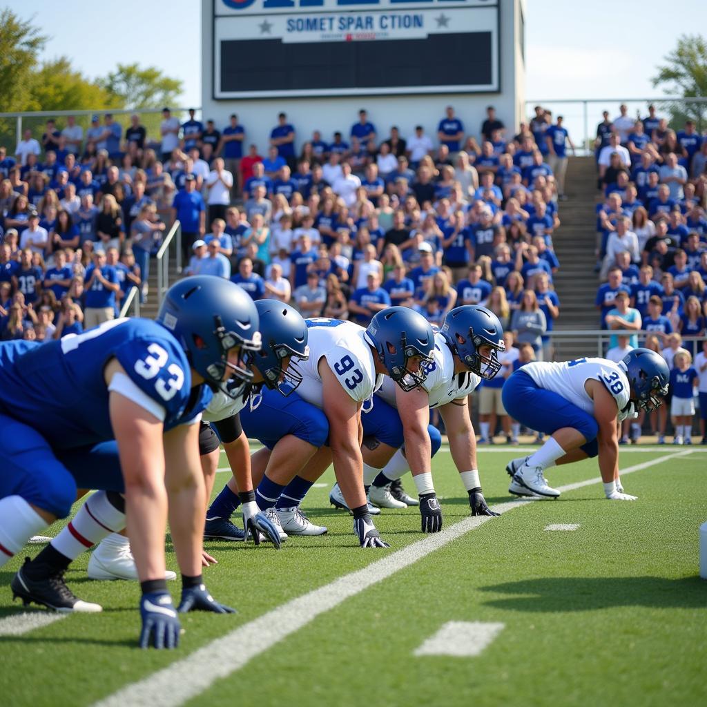 Darien High School Football Team in Action