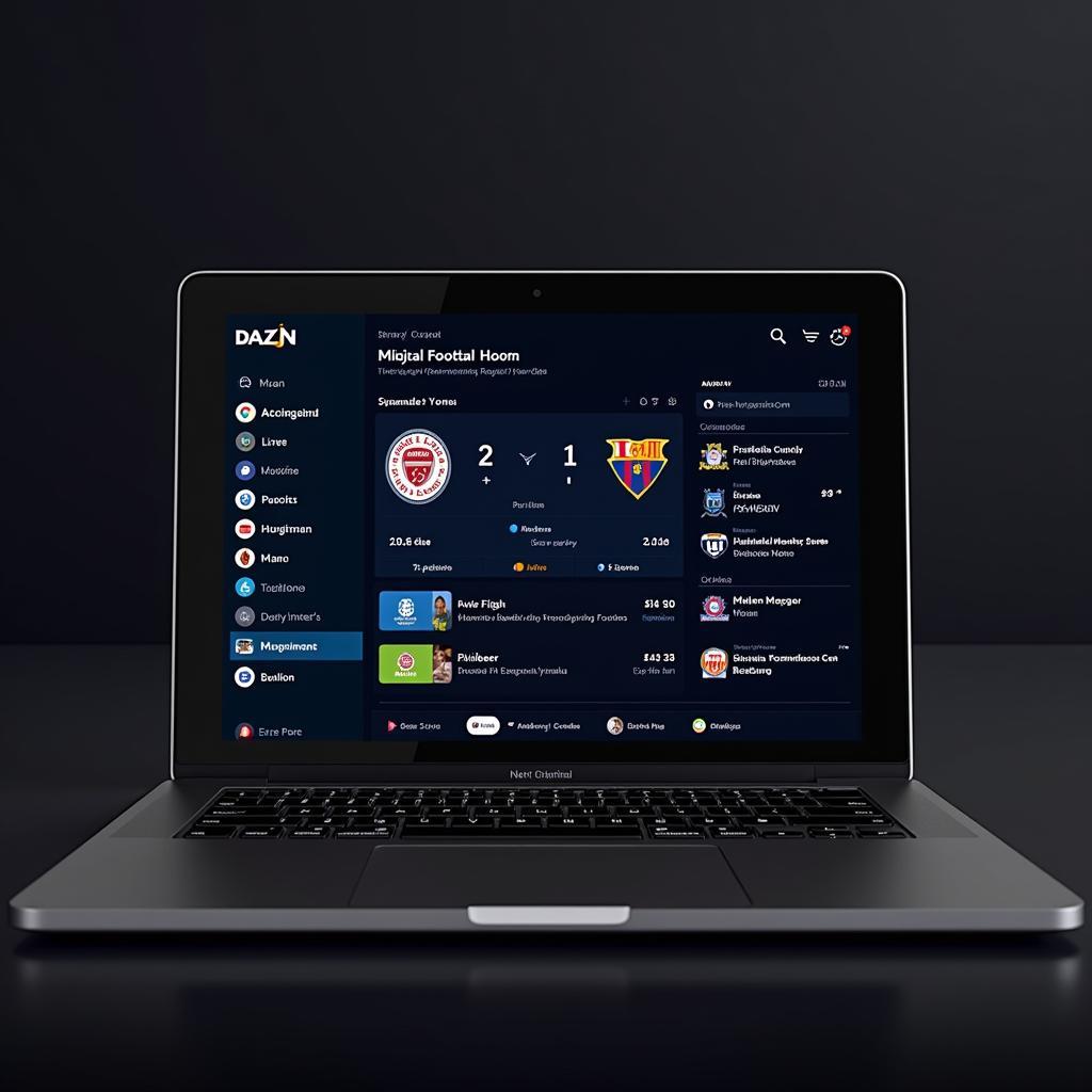 DAZN Football Streaming Interface