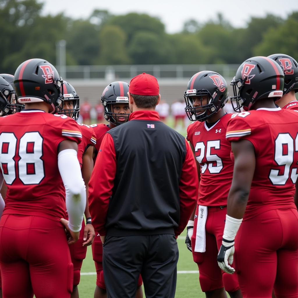 Deer Park High School Football Team Huddle