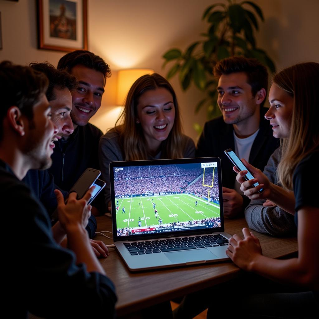 Defiance High School Football Fans Engaging with Live Stream