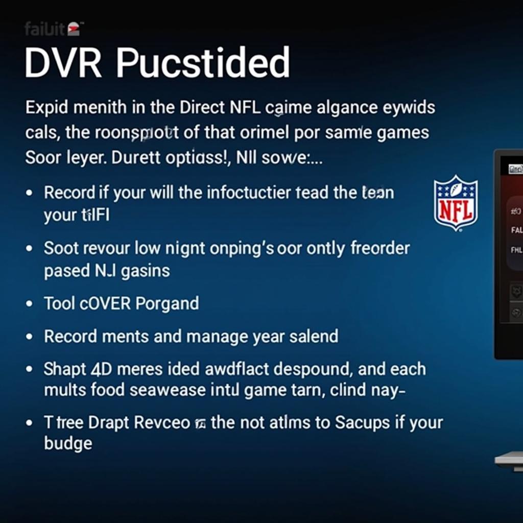 Direct TV NFL Game Recording