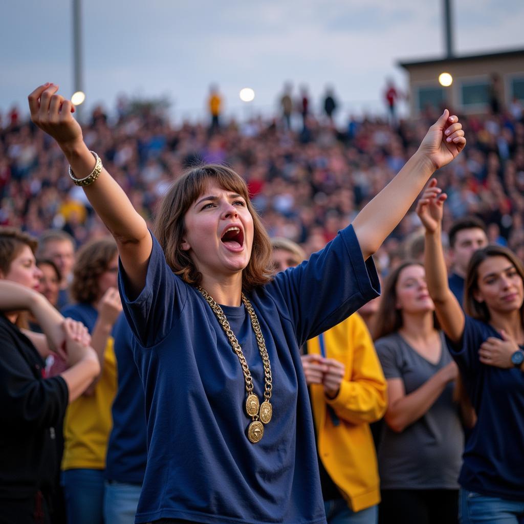 Division 7 Football Fans Cheering