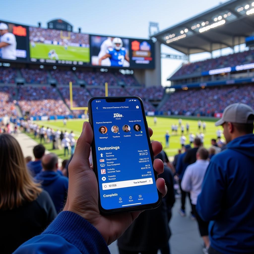 Duke Football Live Stats in Action