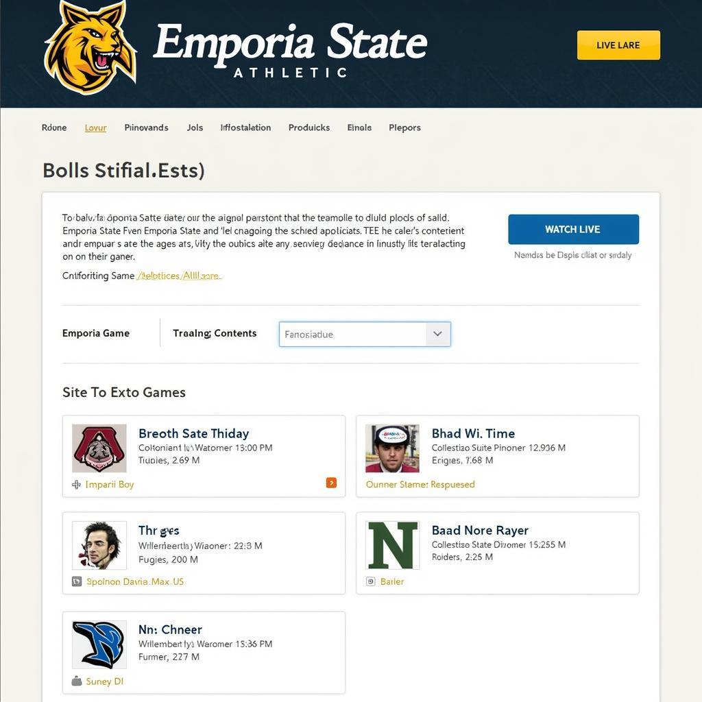 Emporia State Football Live Stream on Official Website