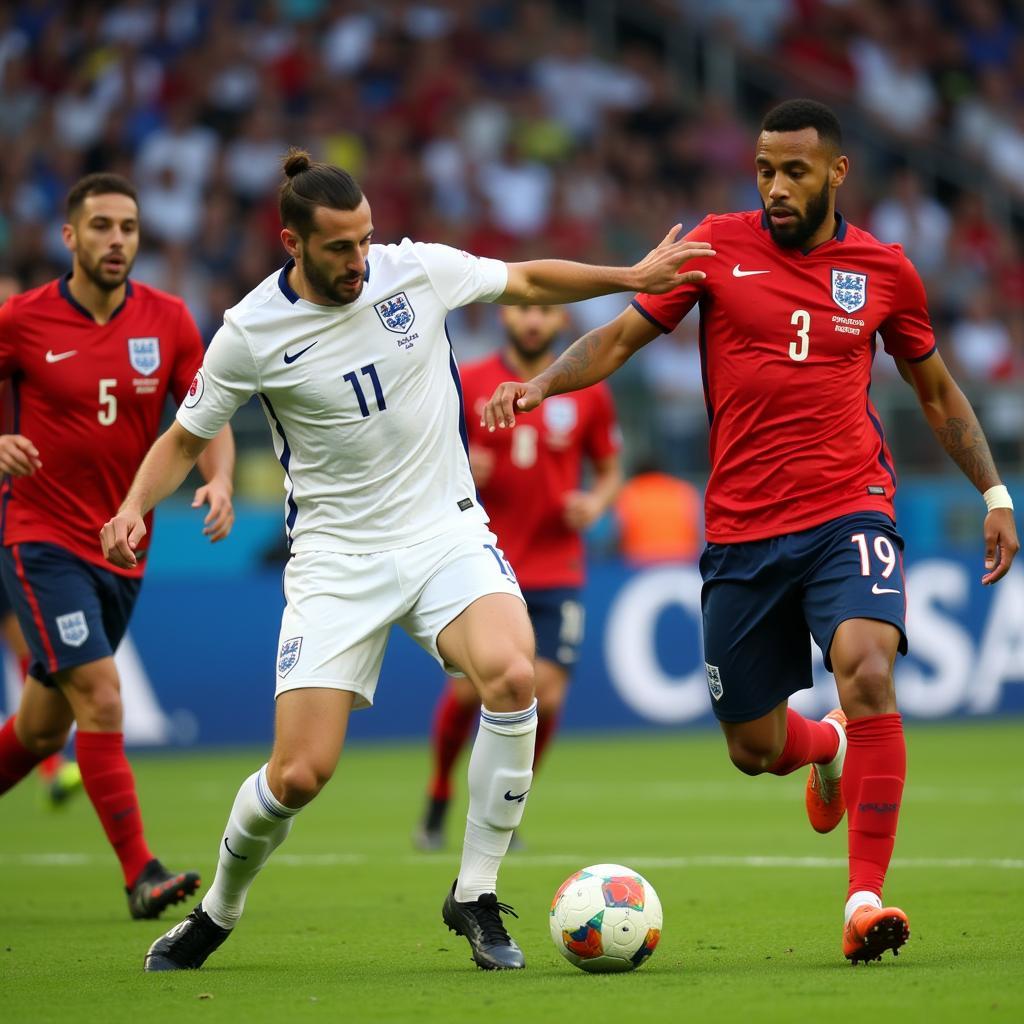 England's attack surges towards the Iran goal