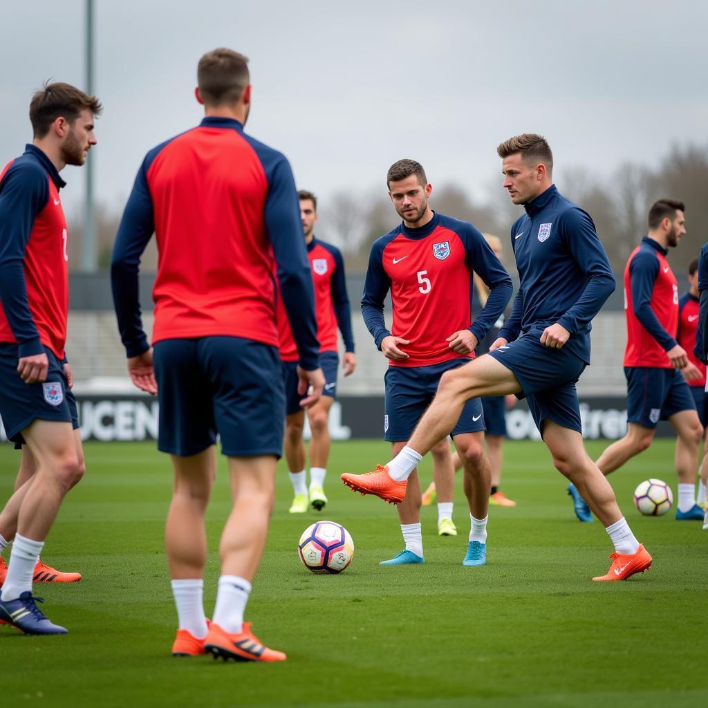 England Football Team Training Session