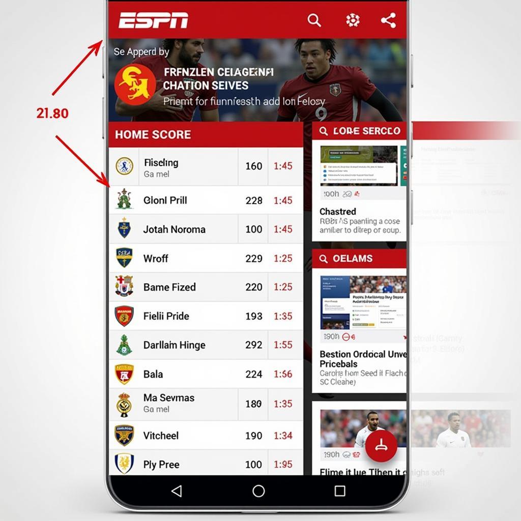 ESPN All Football Live Scores Mobile App