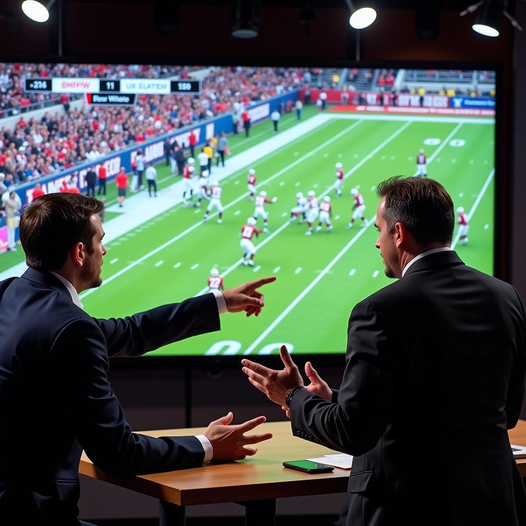 ESPN College Football Live Hosts Analyzing Gameplay