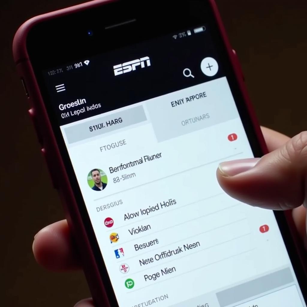 Navigating the ESPN Plus App