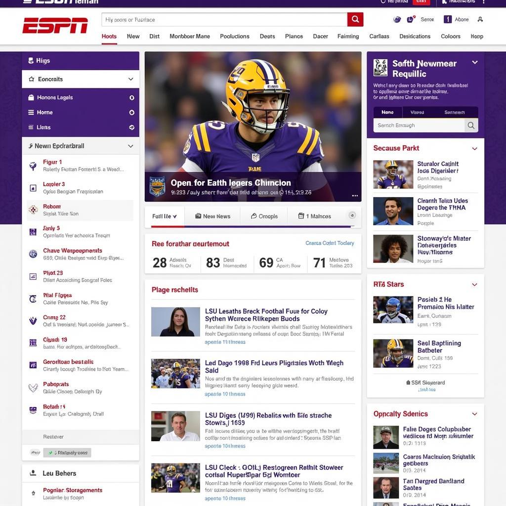 Exploring LSU Football Coverage on ESPN Website