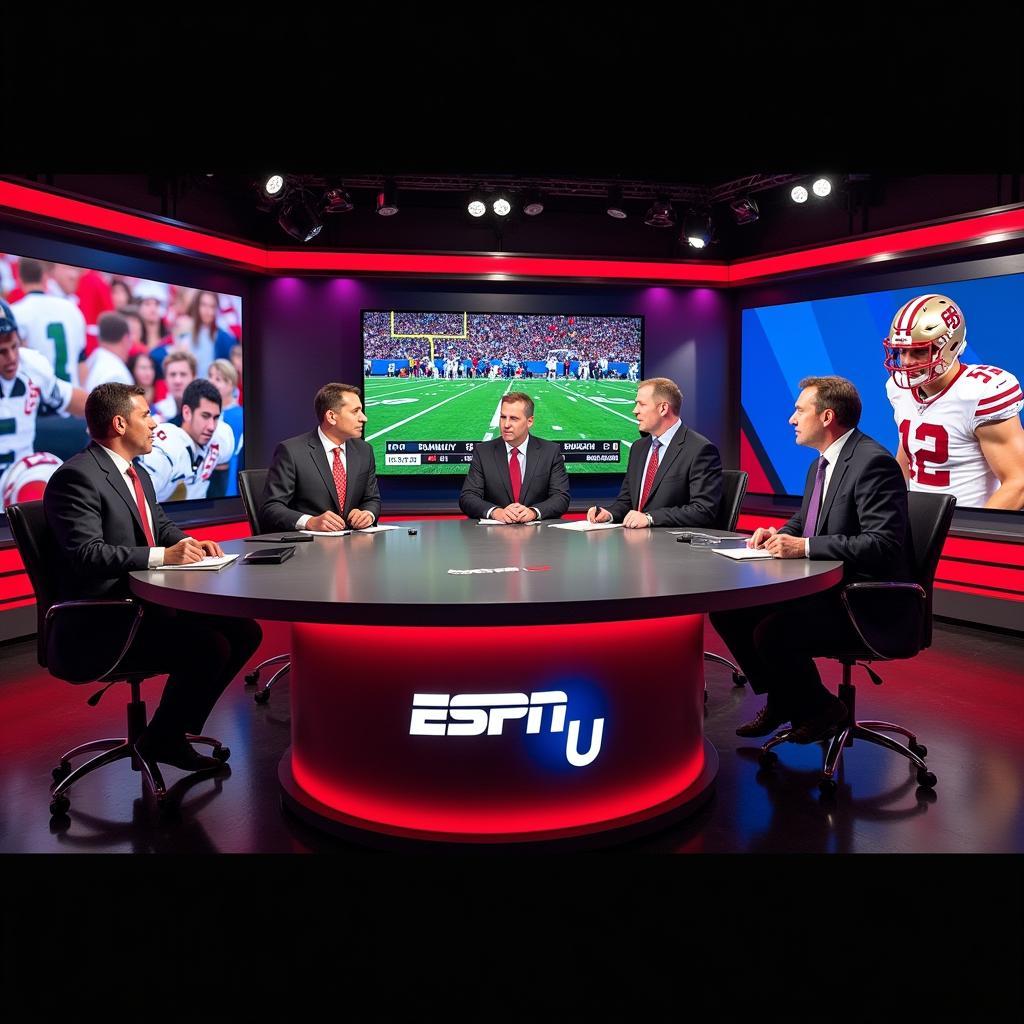 ESPNU College Football Live Broadcast Studio