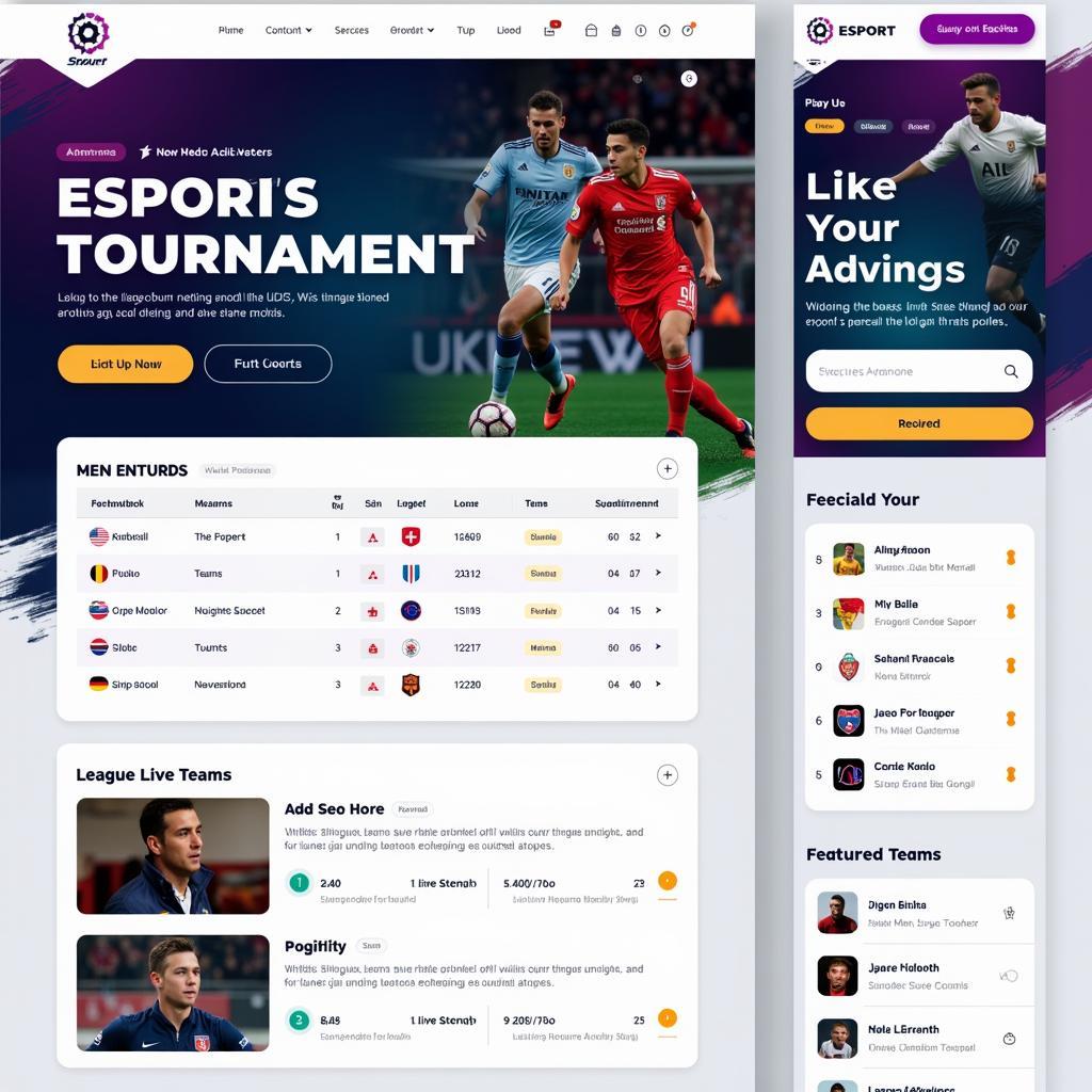 Esports Football Tournament Website