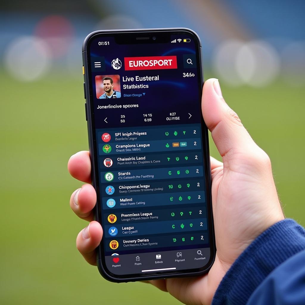 Eurosport Live Football Results Mobile App