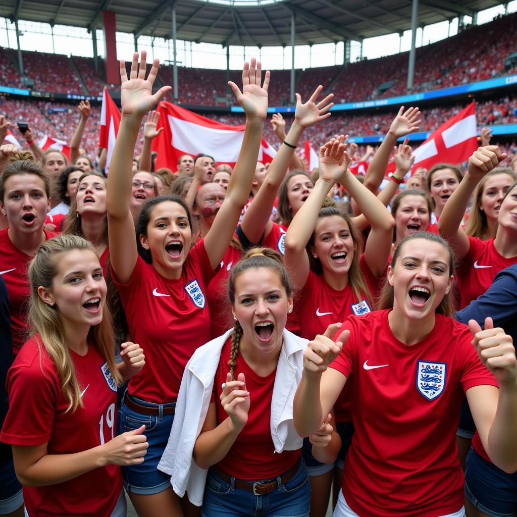 Fans Cheering for the Lionesses