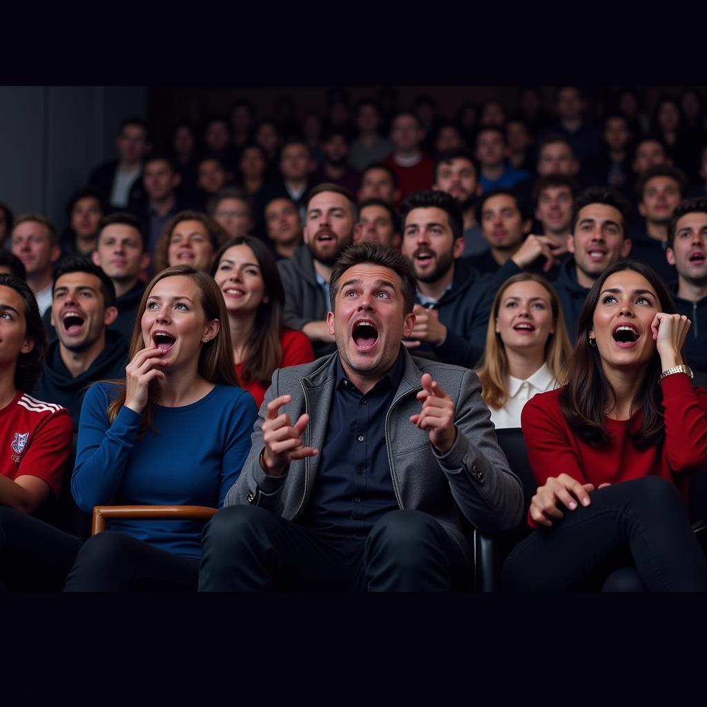 Fans Enjoying the Game Live on BBC