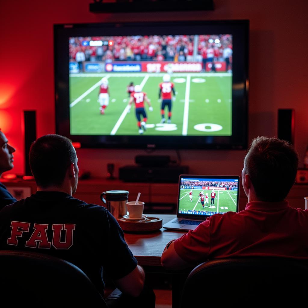 FAU Football Fans Engaging on Facebook Live