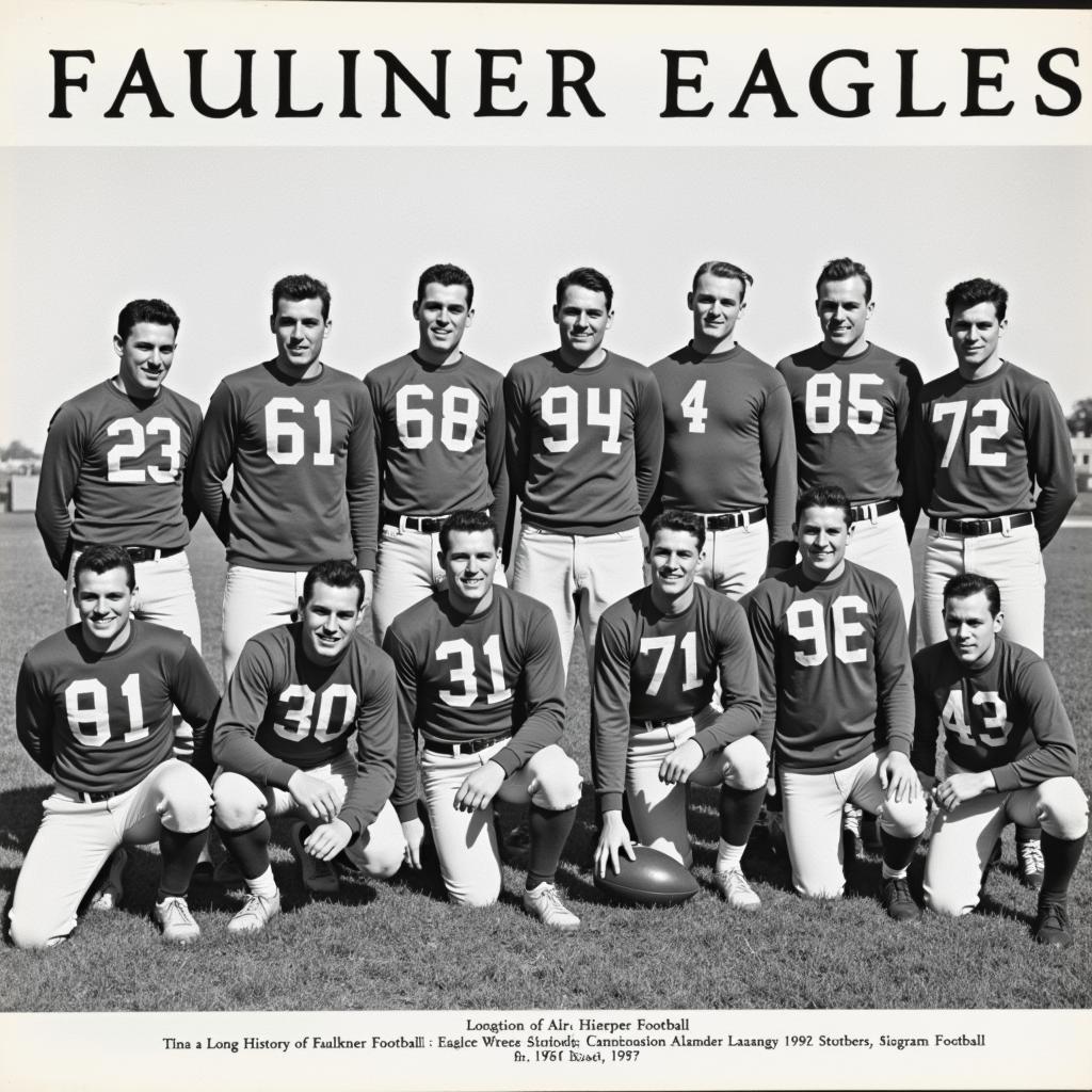 Historic photo of Faulkner Eagles football team