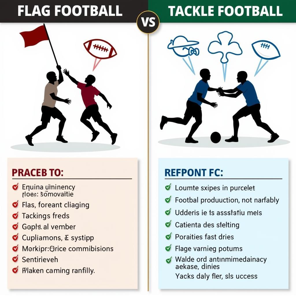 Flag Football vs. Tackle Football Comparison