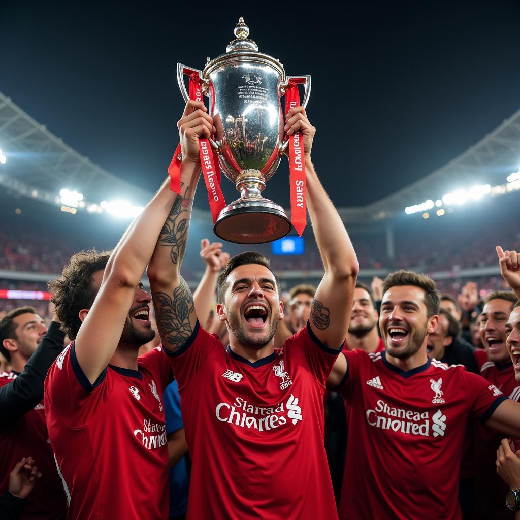 Football League Cup Trophy Celebration