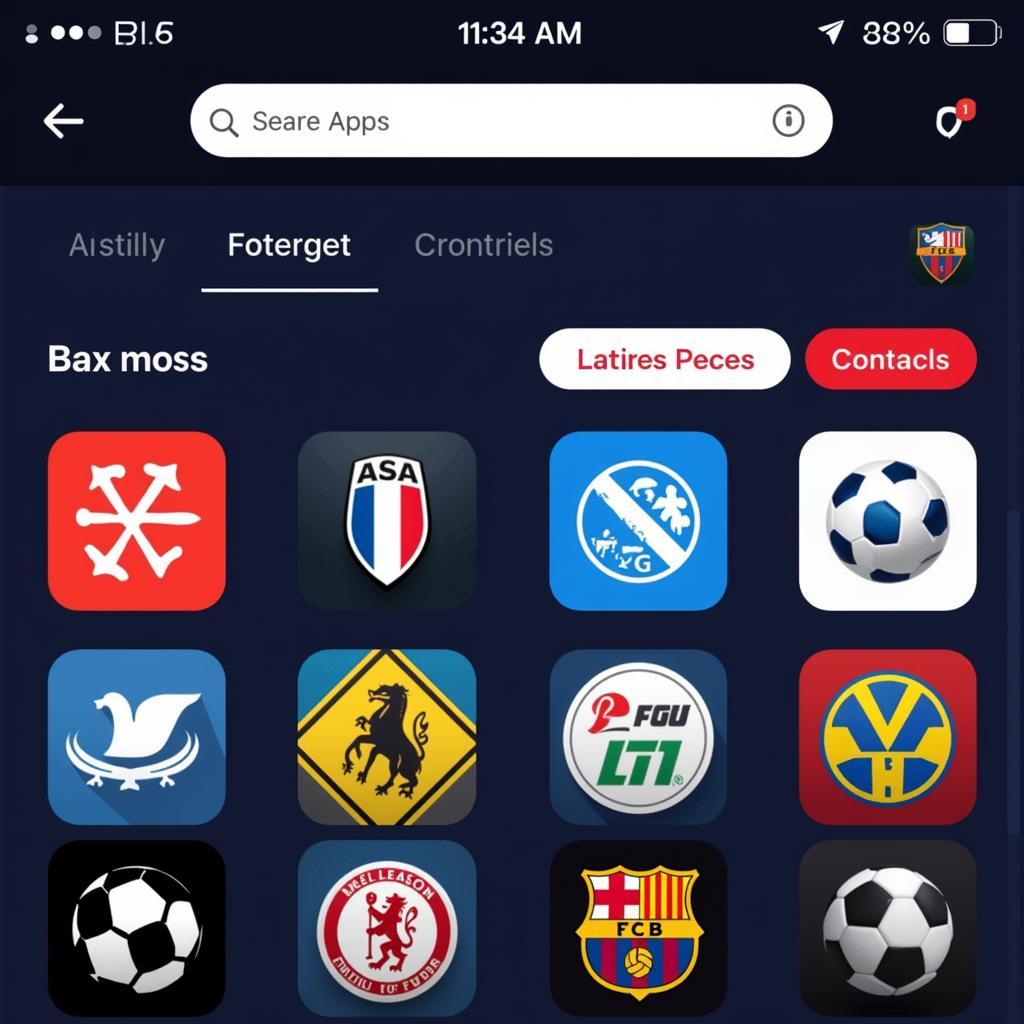 Modern Football Live App Store Interface