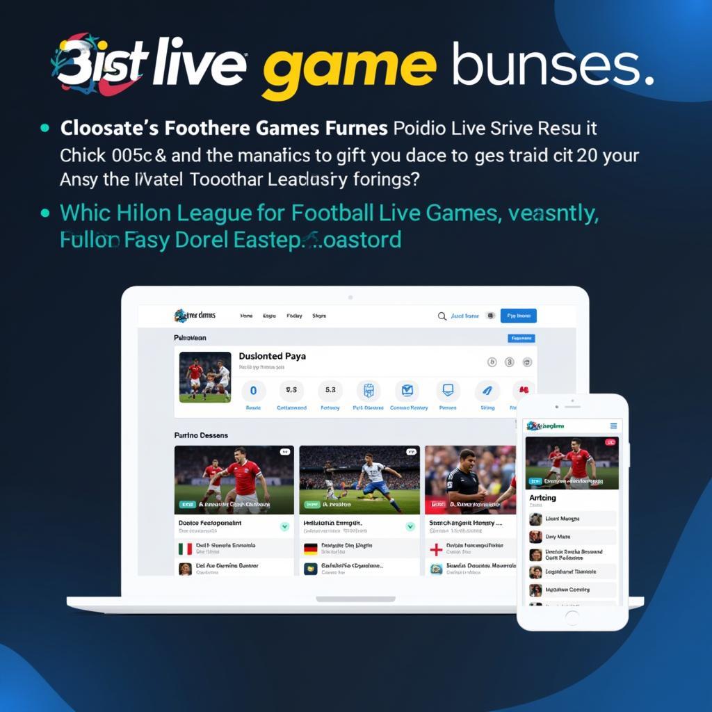 User-Friendly Interface of Football Live Games Website