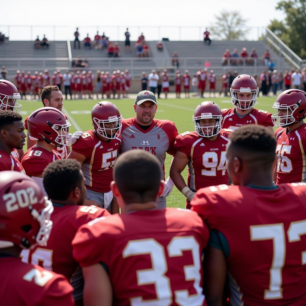 Fort Scott Greyhounds Football Team Huddle