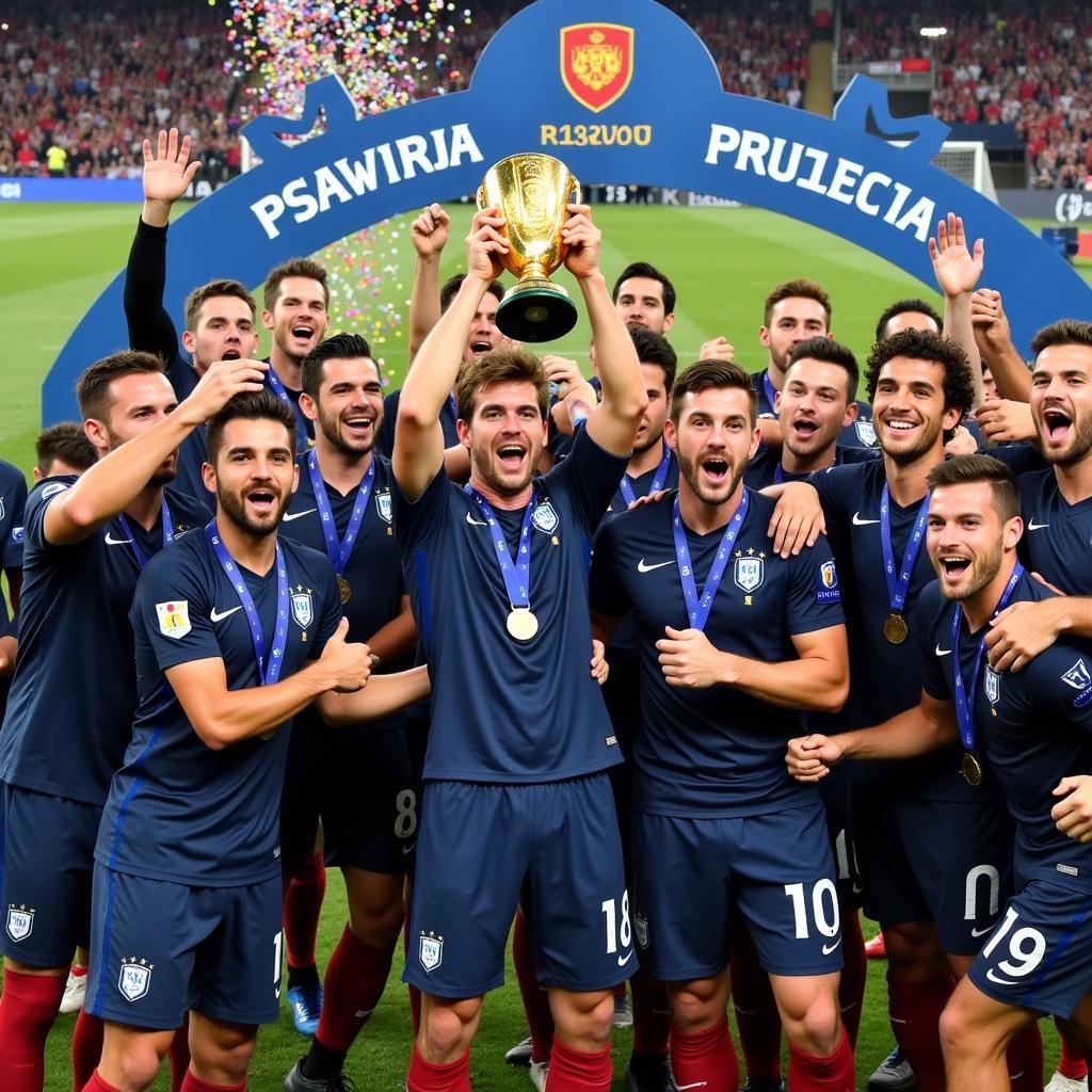 France celebrating their World Cup 2018 victory