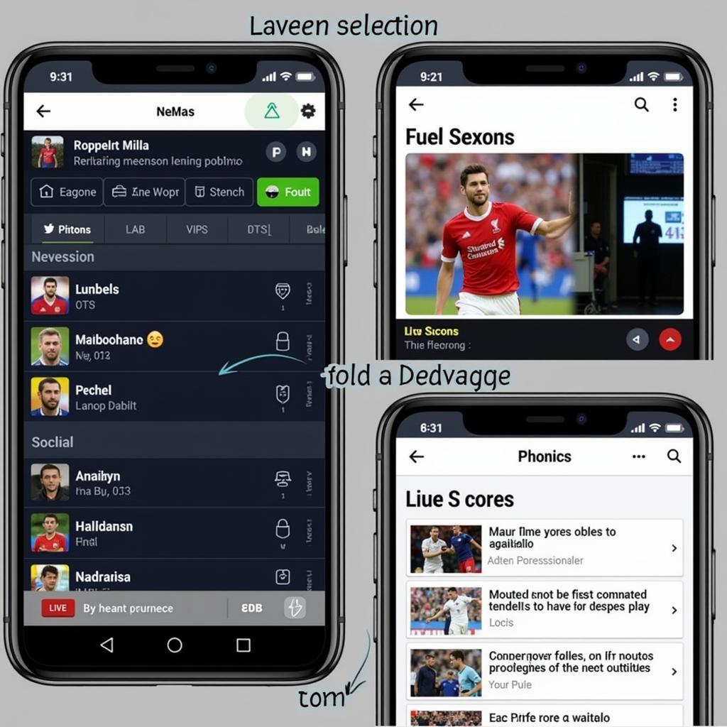 Free Football Streaming App Interface