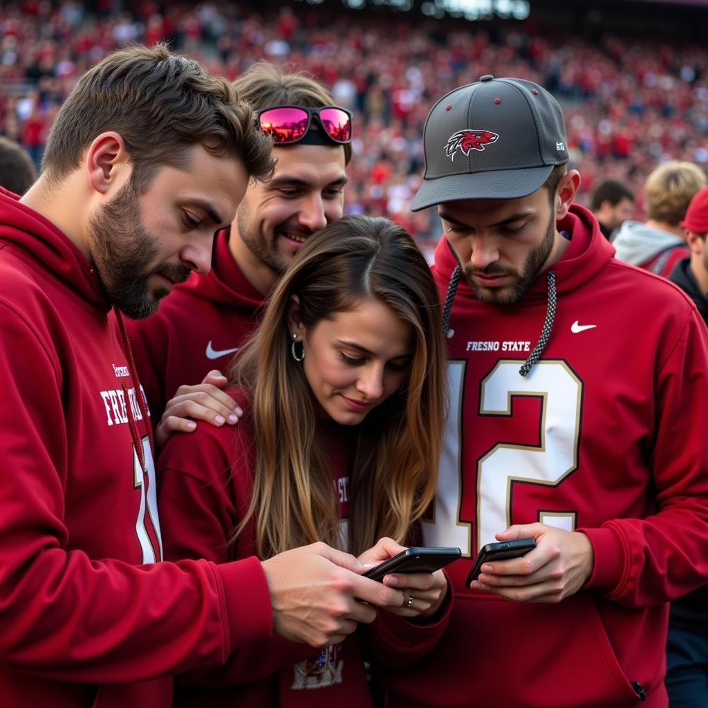 Fresno State Football Fans Eagerly Checking Live Score