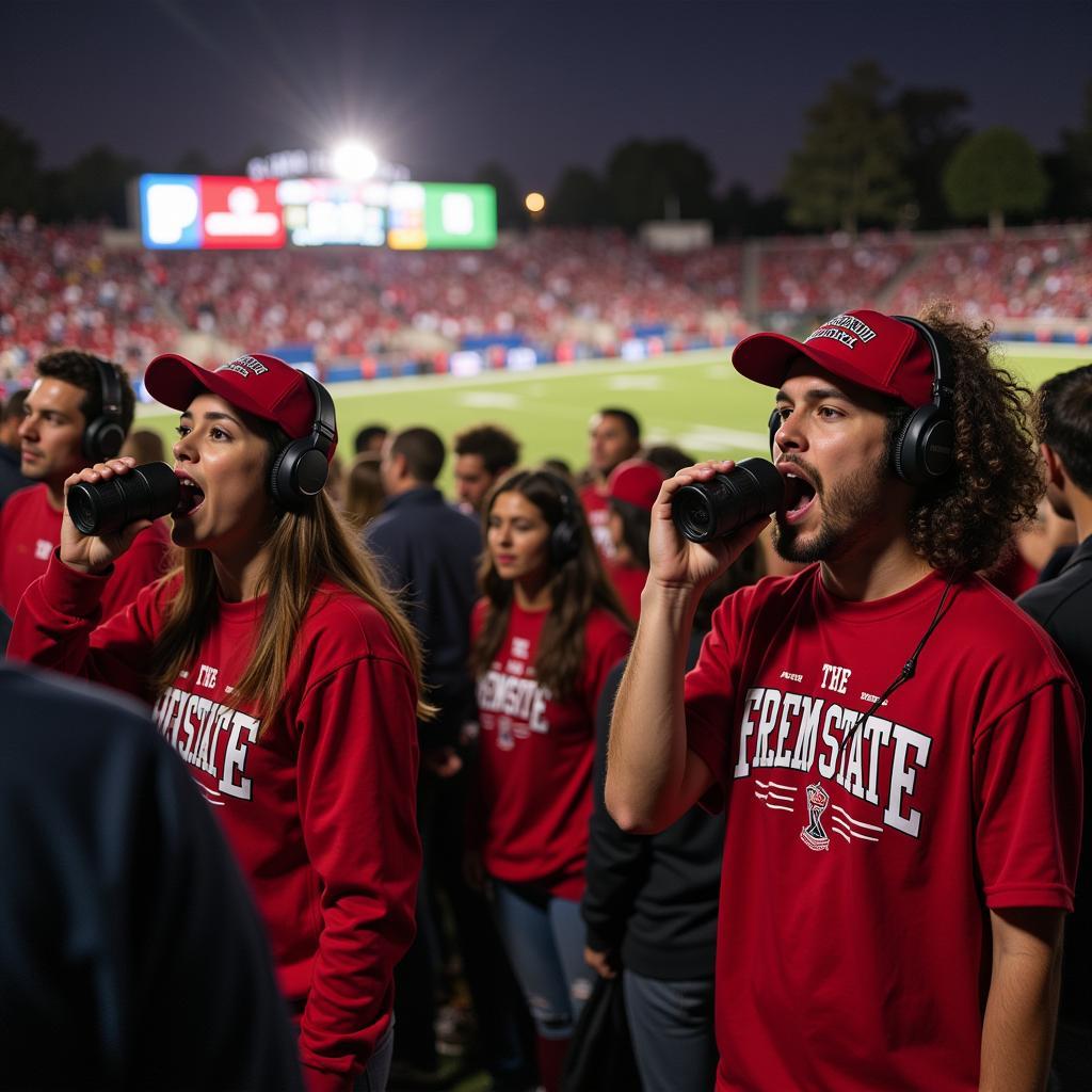 Fresno State Football Fans Listening on the Radio