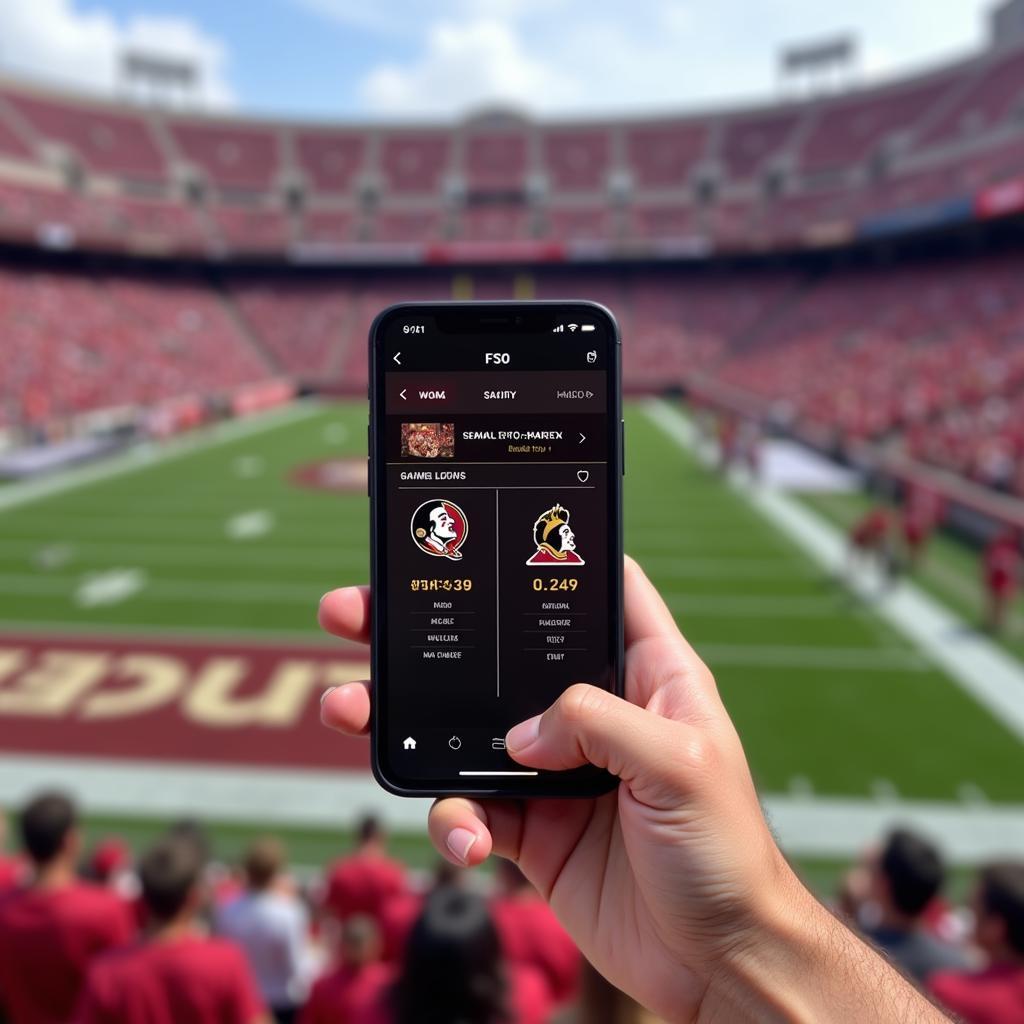 FSU Football Live Score Updates on Mobile Phone