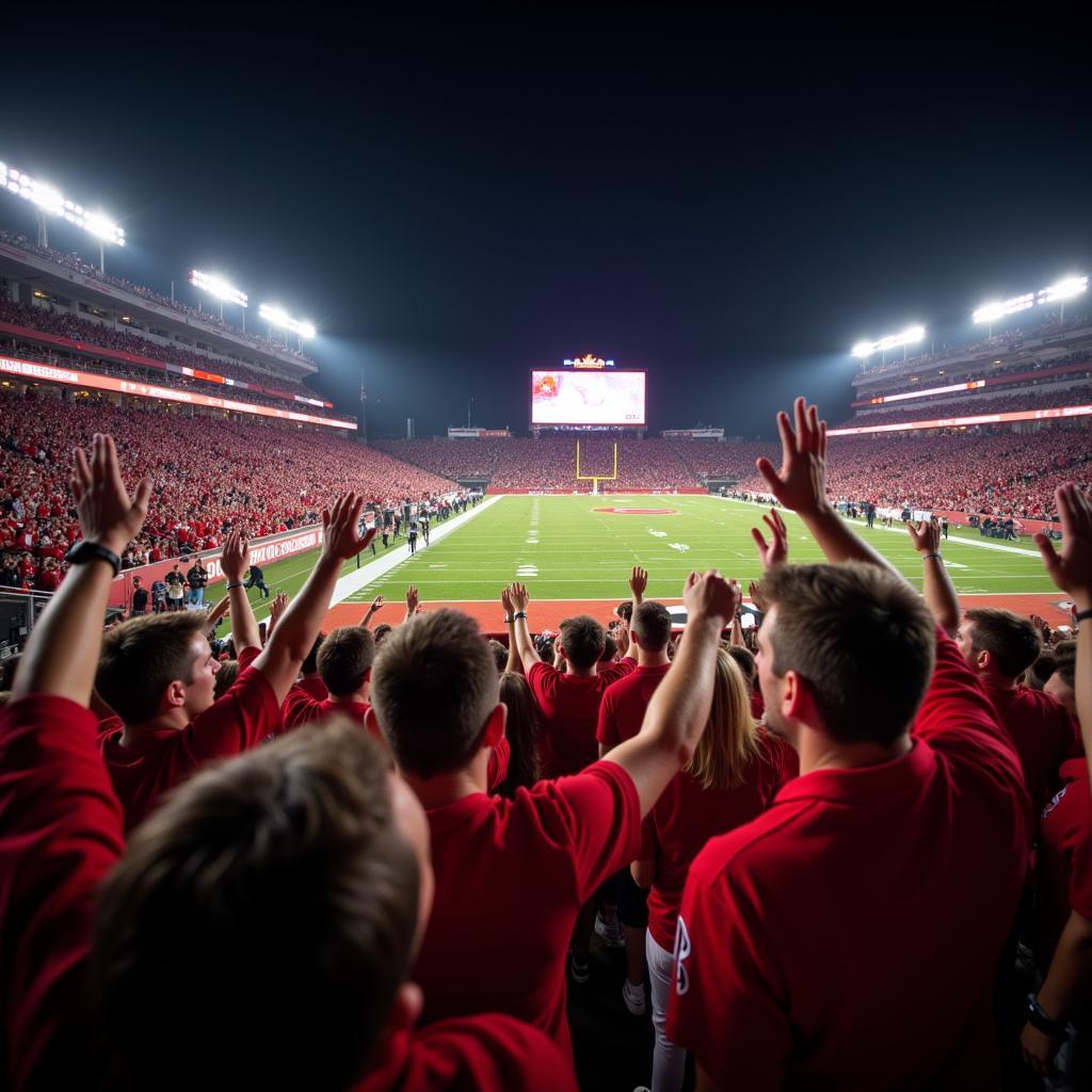 Georgia Bulldogs Fans Celebrating Touchdown